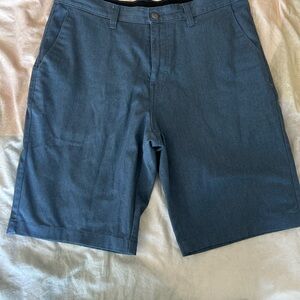 Volcom Men's Dark Blue Flat Front Shorts